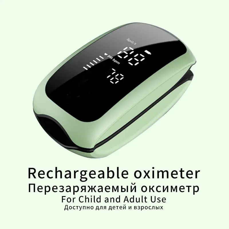 Recharge Finger Pulse Oximeter SpO2 Blood Oxygen Saturation Monitor with Rate Measurements Meter Medical Digital LED Heart Rate Nova Trendz