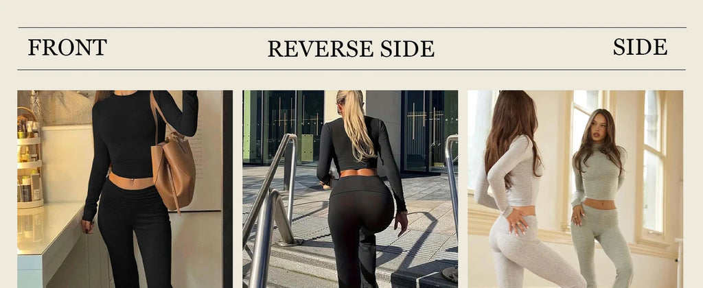 Women's Yoga Two-Piece Set Long-Sleeve Wide-Leg Activewear Set Casual Home Yoga Set Coordinated Set Nova Trendz