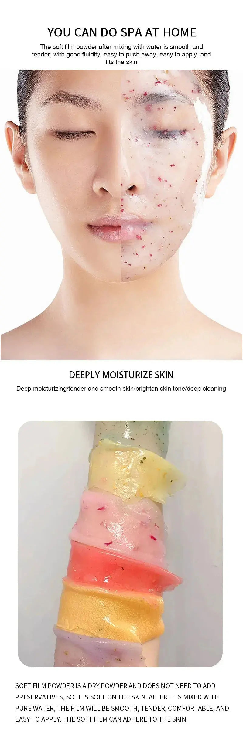 350g Hydrating 24K Gold Soft Mask Powder Rose Petal Crystal Jelly Mask Powder  Skin Care Dropshipping Nova Trendz