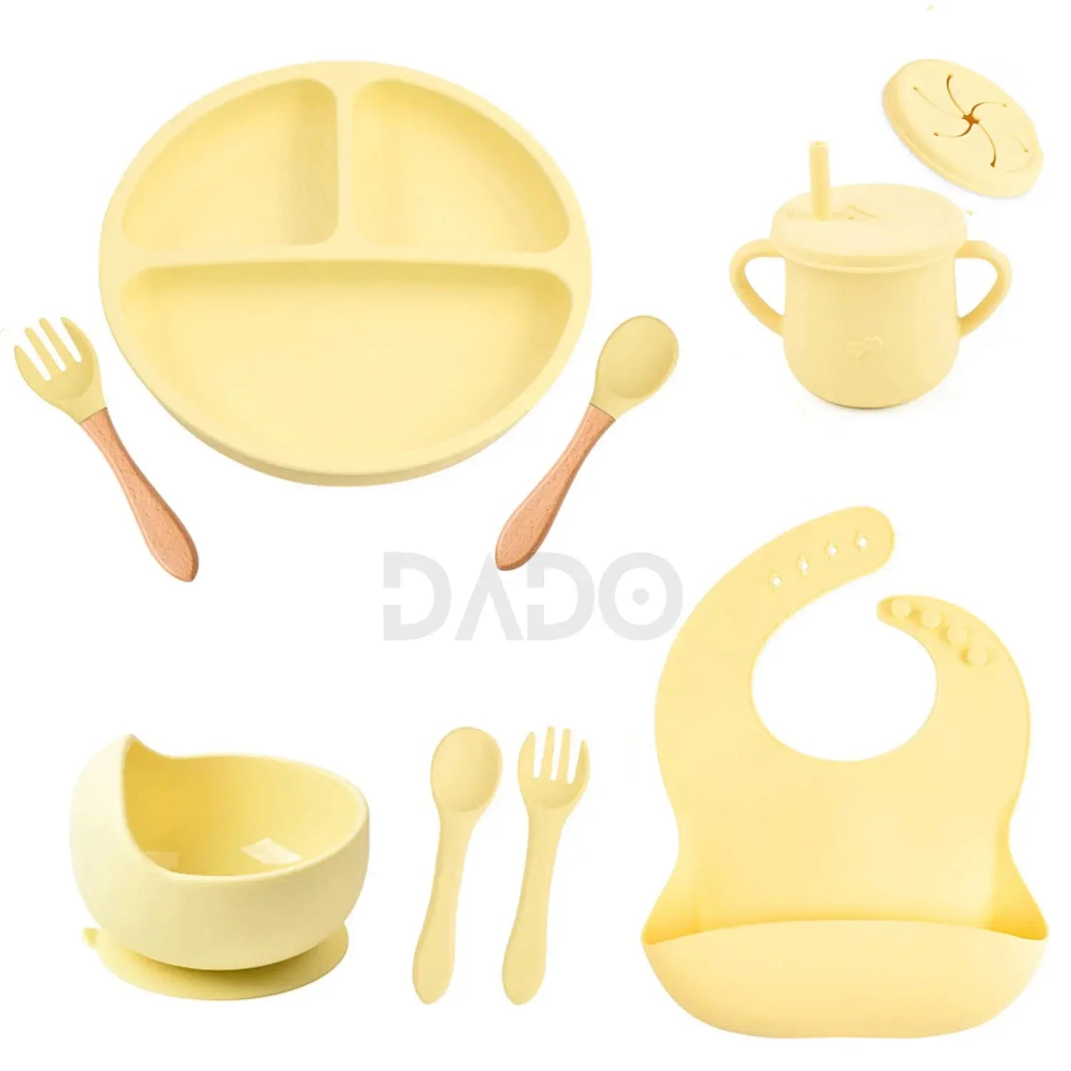 Customized Baby Silicone Feeding Set with Suction Cup Personalized Name Dish Divided Plate Bowl Spoon Cute Kid Eating Tableware Nova Trendz