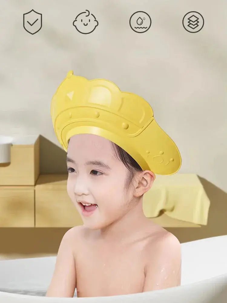 Baby Bath Caps Goods Infant Ear Protection Kids Shampoo Shield Bath Head Cover Baby Shower Cap Adjustable Hair Wash Hat Nova Trendz