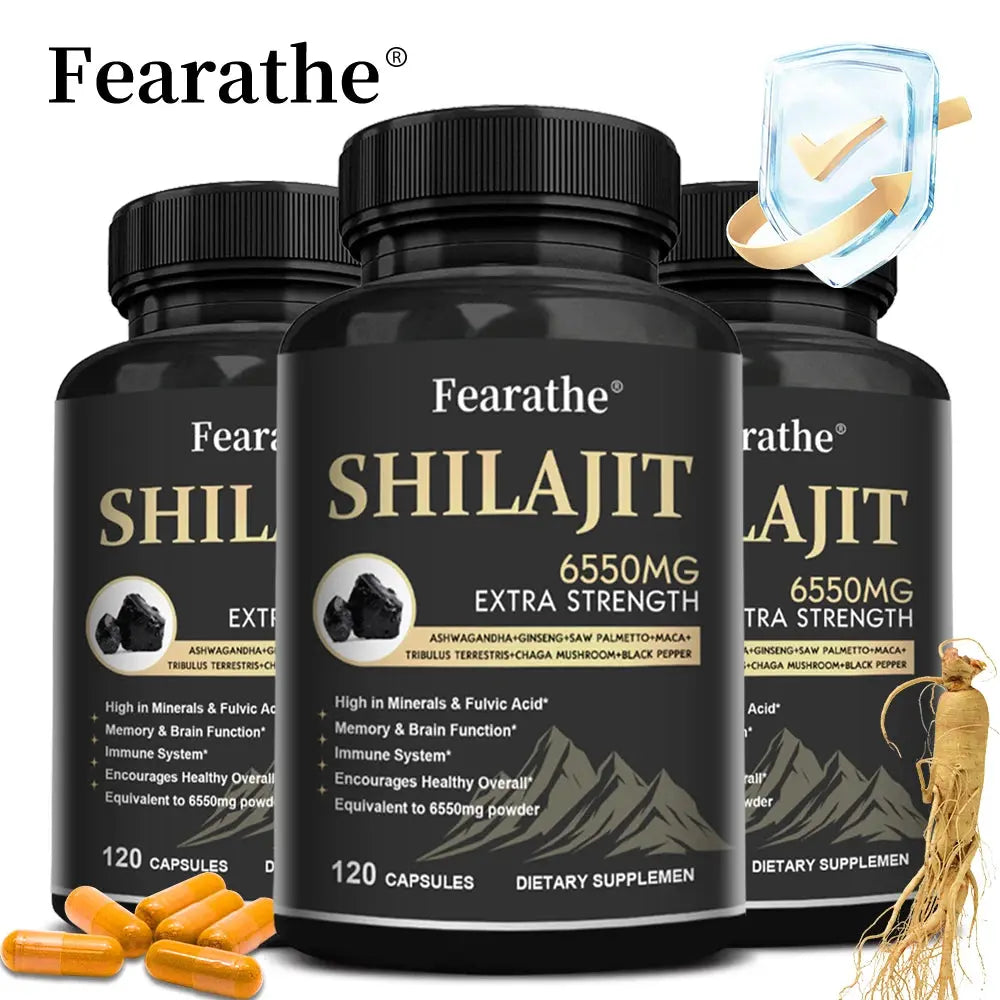 6550MG Natural Shilajit Fulvic Acid Mineral Supplement for Immune Health, Metabolism, Brain Function and Overall Physical Health Nova Trendz