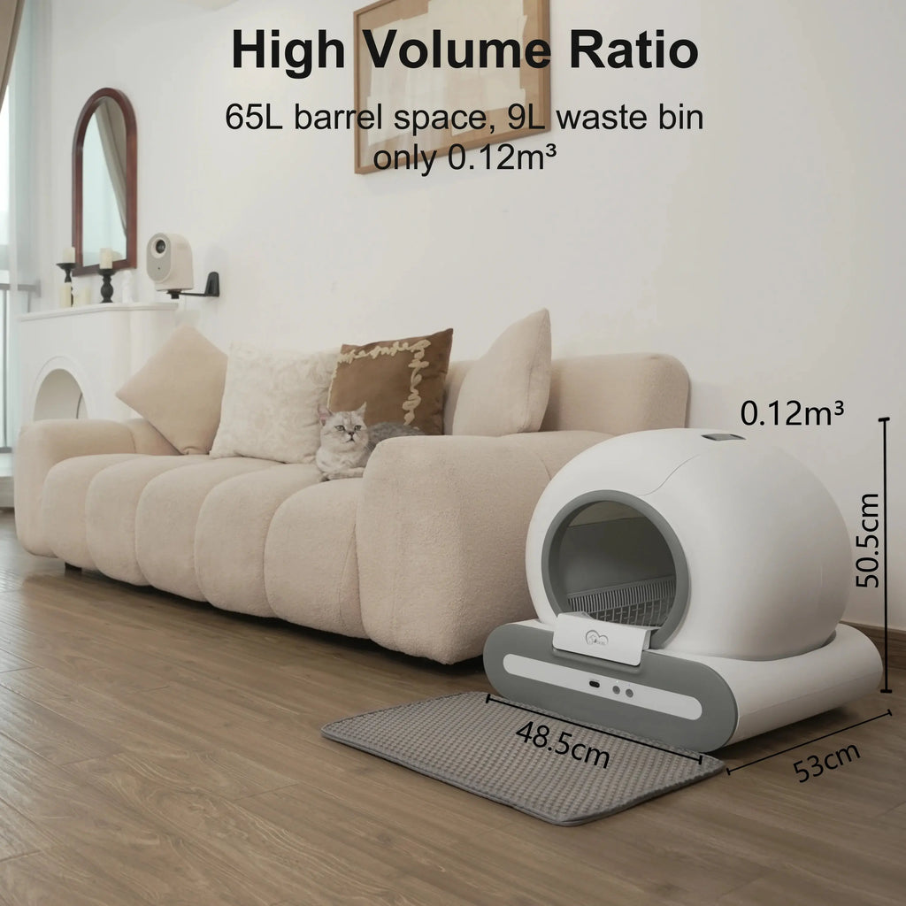 DOEL  Automatic Cat Litter Box Self Cleaning with App Control & Cat Litter Mat Smart Cat Toilet for Multiple Large Cats Nova Trendz