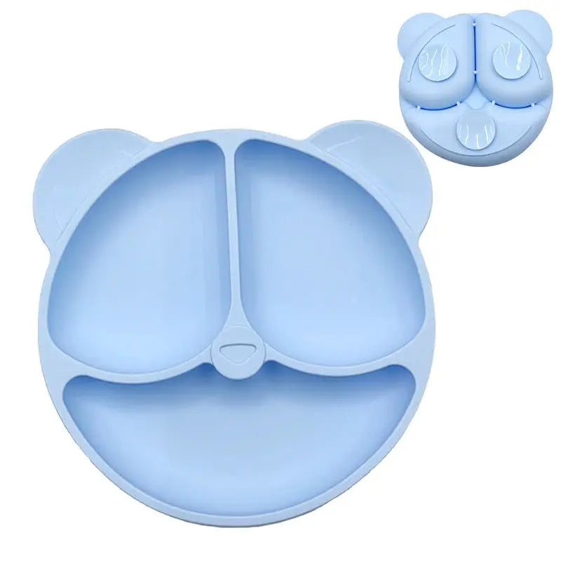 Baby Safe Silicone Dining Plate Suction Cartoon Children Dishes Feeding Toddler Training Tableware Retro Kids Smile Face Bowl Nova Trendz