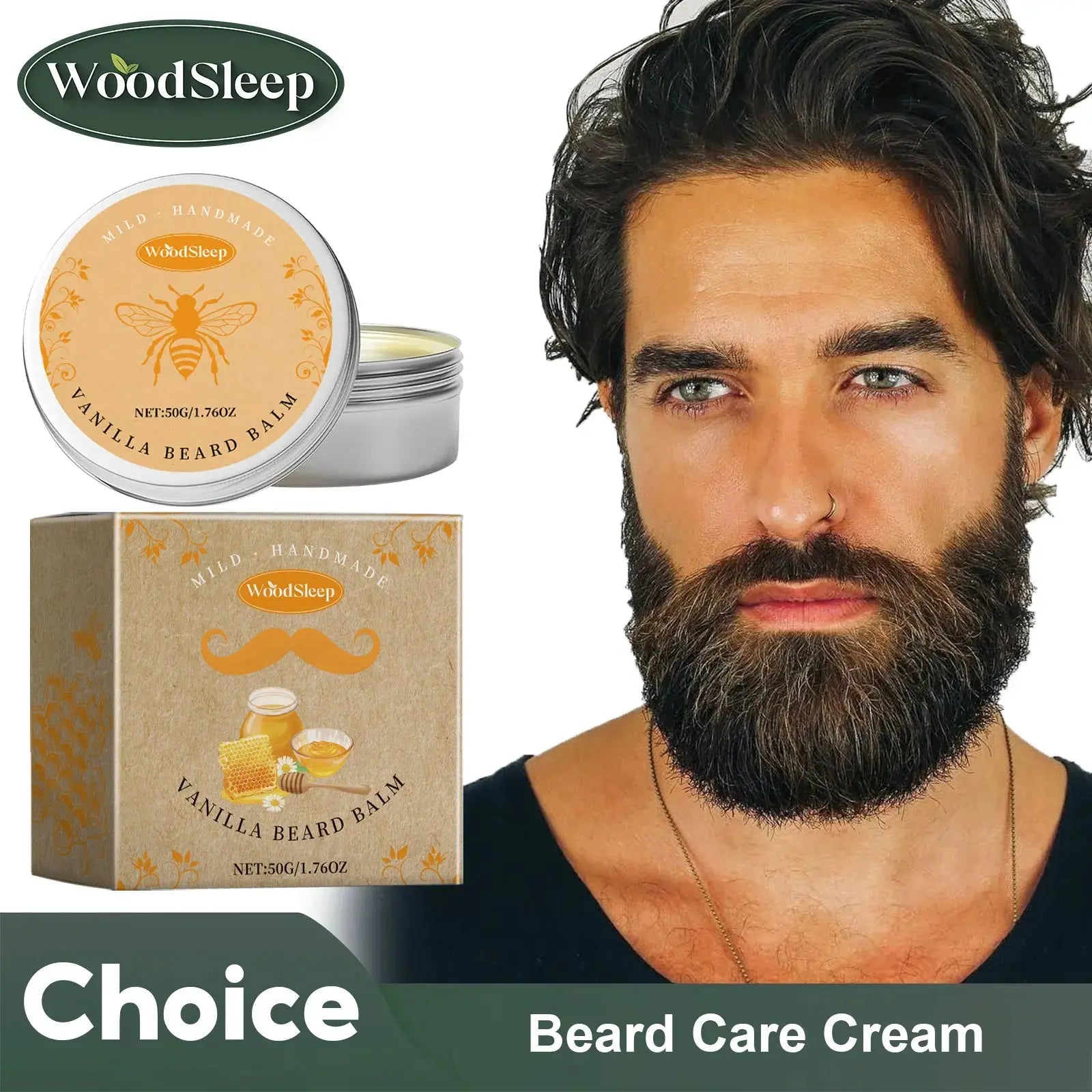 Beard Care Cream Moisturizing Facial Hair Growth Dashing Soften Moustache Beard Grooming Product Gentlemen Beard Styling Wax Nova Trendz