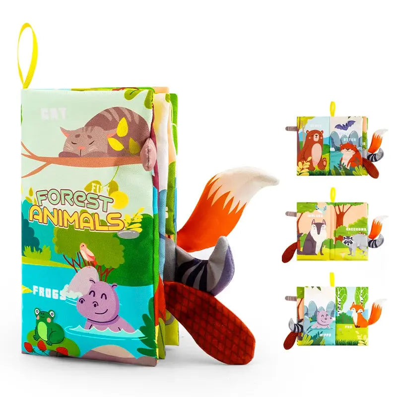 Baby Books Toys, Baby Books 0-6 Months, 3PCS Touch and Feel Cloth Crinkle Soft Books, Toys for 0-3-6-12-18 Months Infant Newborn - Nova Trendz
