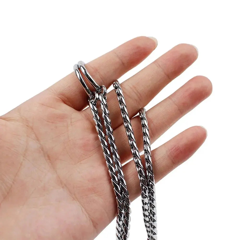 Copper Snake P Chain Dog Collar Small Puppy Large Dog Collar Necklace Choker Pet Training Supplies Slip Collar Gold Sliver Black - Nova Trendz