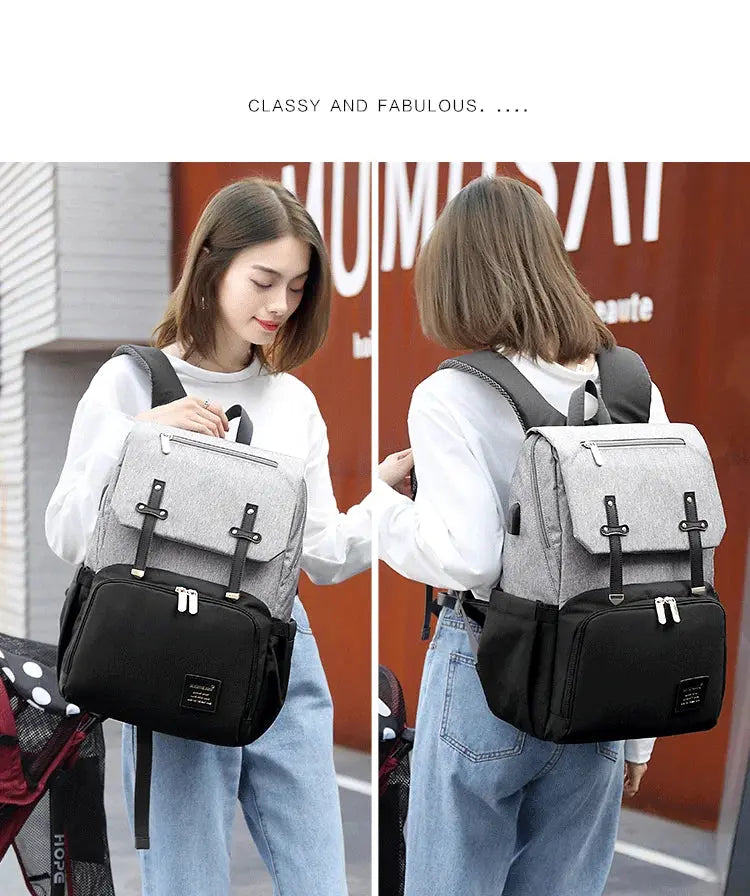 Fashion New Baby Diaper Bag Backpack Multifunctional Diaper Bag Organizer with Thermal Milk Bottle Bag Baby Bags for Mom Nova Trendz
