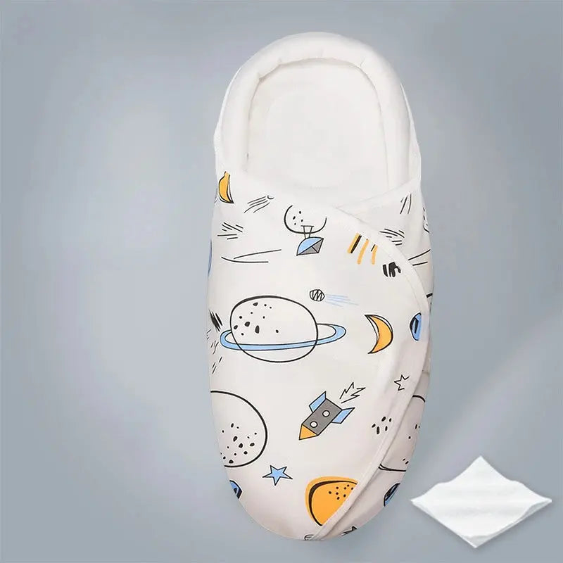 Newborn Baby Swaddle Wrap Adjustable Newborn Hat Set Anti-kick Swaddle Warm Soft BlanketSuitable for Babies Aged 0-3 Months - Nova Trendz