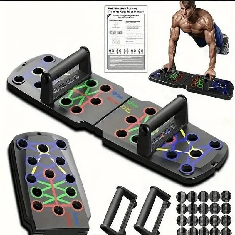 Solid Push Up Board Home Workout Equipment Multi-Functional Pushup Stands System Fitness Floor Chest Muscle Exercise Professiona Nova Trendz