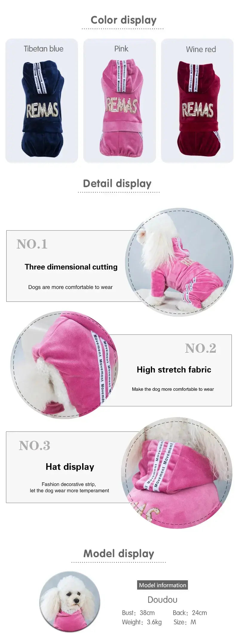Luxury Velvet Dog Clothes,Dog Jumpsuit,Small Medium Dogs,Yorkie Puppy Costume,Hooded Coat,Tracksuit Overalls,Autumn,Winter - Nova Trendz