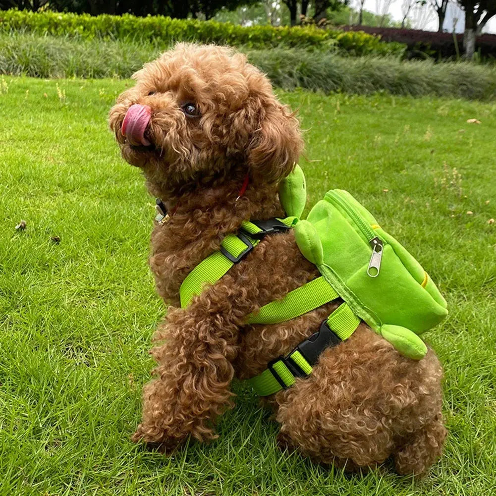 Cartoon Turtle Shape Dog Backpack No-Pull Pet Harness Vest Self Carrier Metal Zipper Large Capacity Backpack Pet Products Nova Trendz