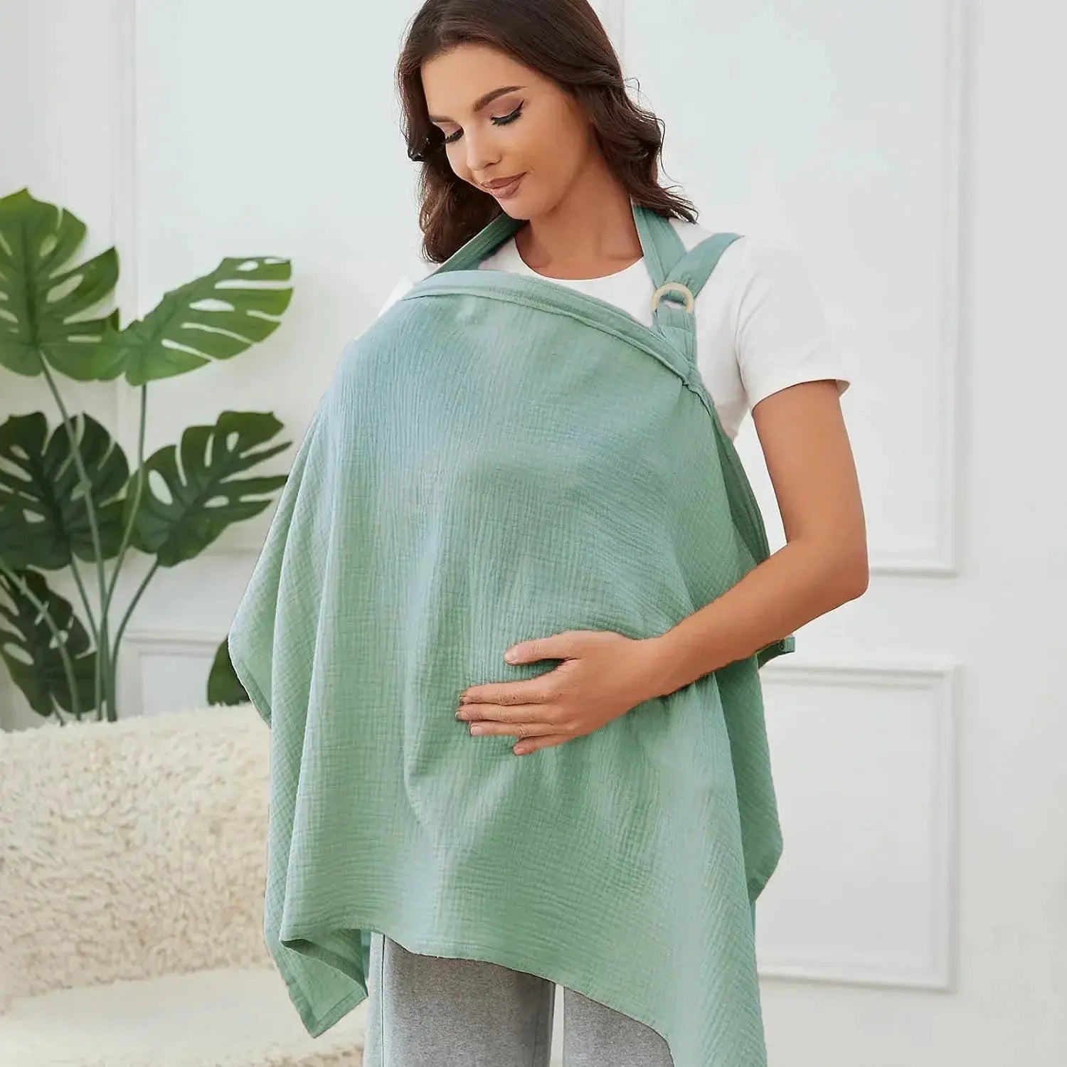 Cotton Mother Cape Blanket Nursing Apron Carseat Stoller Cover Lactation Maternity Clothes for Baby Breastfeeding Accessories Nova Trendz