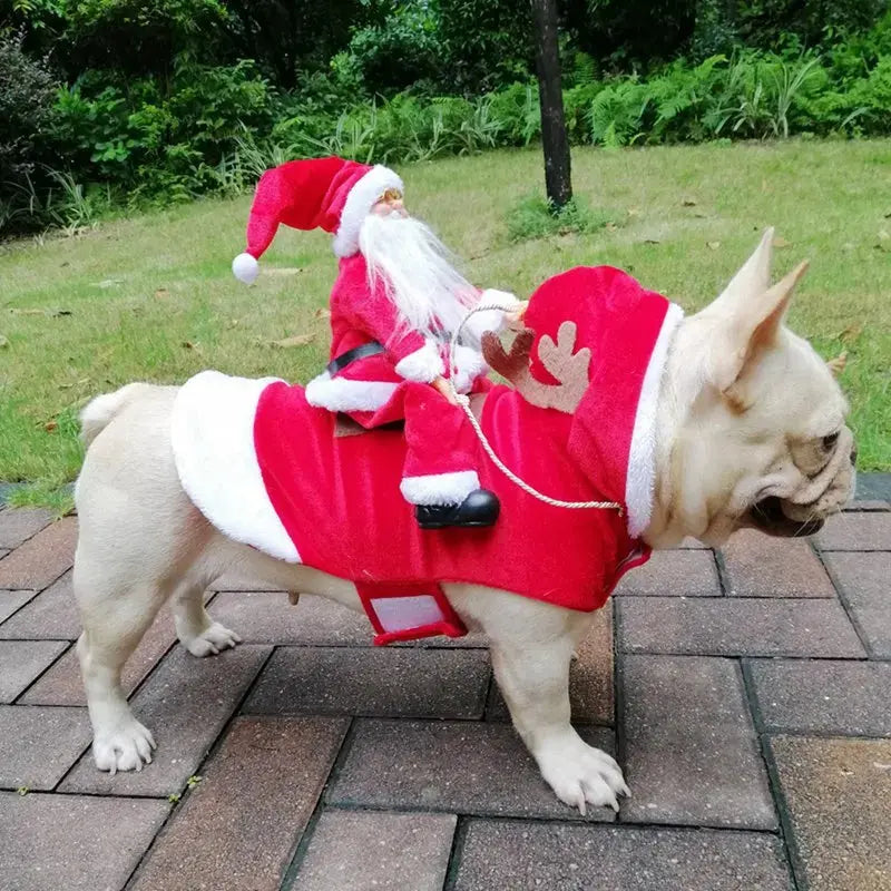 Pet Christmas Clothes Santa Claus Dog Costume Puppy Coat Jacket Suit with Cap Clothing Cosplay For Small Medium Large Dogs Cats Nova Trendz