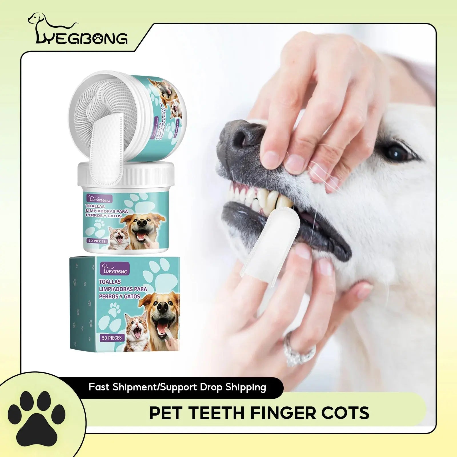 Disposable Pet Teeth Finger Cots Super Soft Tartar Removal Puppy Cat Dog Oral Care Toothbrush Cochlear Cleaning Finger Cover - Nova Trendz