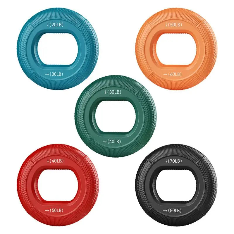 Silicone Adjustable Hand Grip 20-80LB Gripping Ring Finger Forearm Trainer Carpal Expander Muscle Workout Exercise Gym Fitness