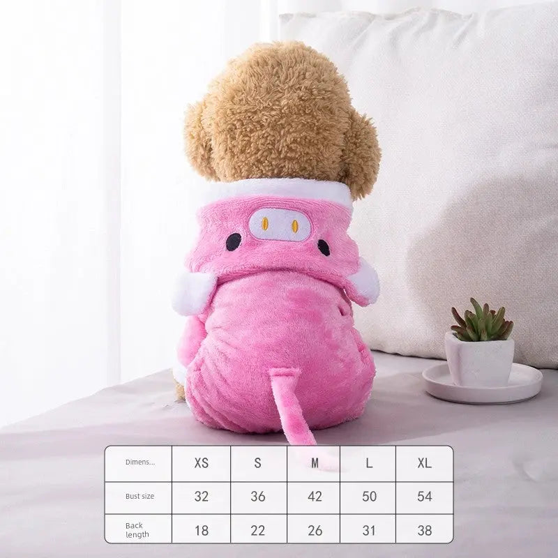 Cat Clothes Tiger Outfit Thermal Cotton-Padded Clothes Kitten Blue Cat British Shorthair Muppet Autumn and Winter Pet Dog Four-Legged Clothes Nova Trendz