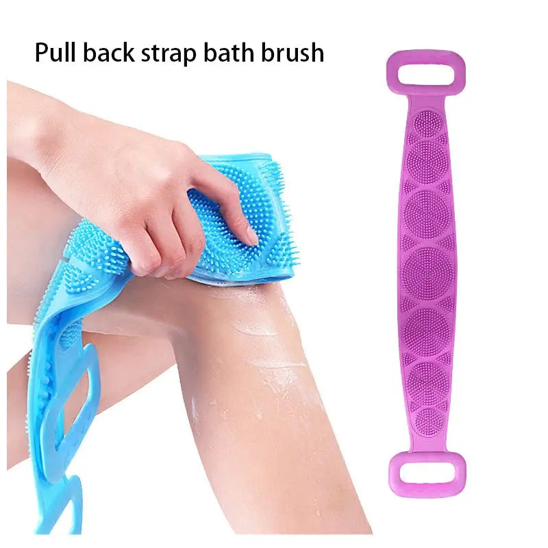 Body Sponge Silicone Brushes Bath Towels Scrubber Rubbing Back Peeling Massage Shower Belt Extended Skin Clean Brushes Nova Trendz