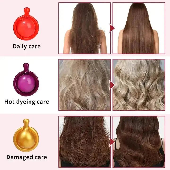 Hair Vitamin Capsule Keratin Oil Fast Restore Soft Smooth Shiny Hair Care Nourish Repair Hair Damaged Splitting Treatment Produc - Nova Trendz