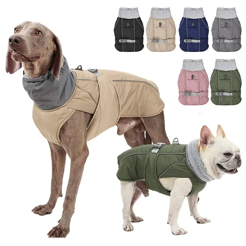 Dog Clothes Luxury Winter Jacket for Small Medium Large Dogs Waterproof Soft Padded Warm Pet Coat Safety Reflective  Dog Outfit - Nova Trendz