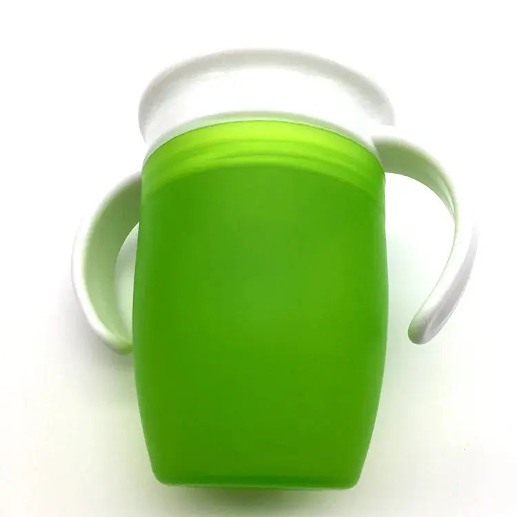 360 Degrees Can Be Rotated Baby Learning Drinking Cup with Double Handle Flip Lid Leakproof Silicone Infants Water Cups Bottle Nova Trendz
