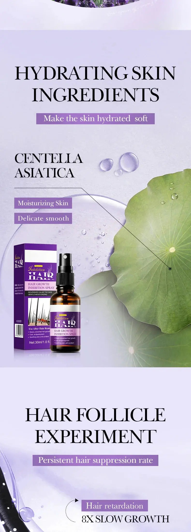 Hair Removal Cream Inhibits Hair Growth Whitening Safe Gentle Spray Effectively Remove Armpit Knee Leg Hair Skincare Products - Nova Trendz