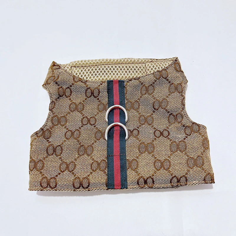 Pet Couple Clothing Designer Luxury Women Dog Dress Men Dog Chest Back Vest Puppy Clothes Beautiful Skirt Traction Rope Leash Nova Trendz