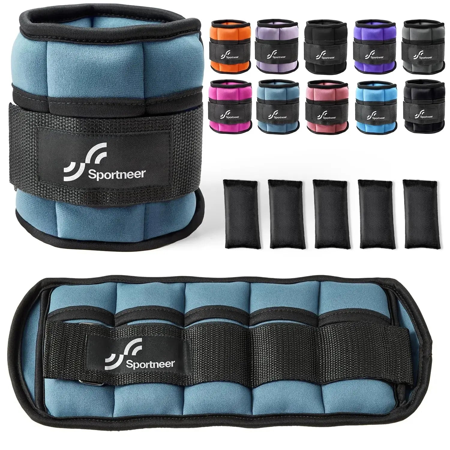 Sportneer Adjustable Ankle Weights 1Pair 10lb Leg Weight Straps for Women Men Weighted Ankle Weights Set for Gym Fitness Workout Nova Trendz