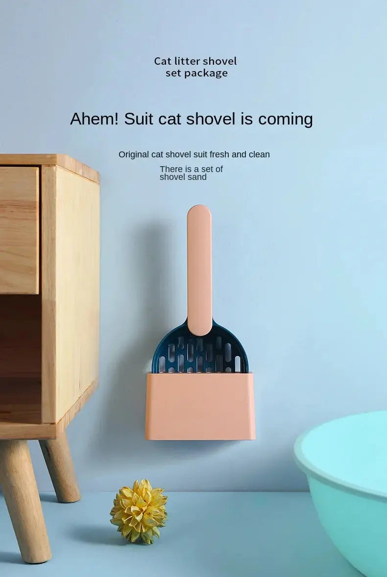 Advanced Cat Litter Shovel Set, Kitten Poop Cleaning Pet Shovel Cleaning Toilet Set, Convenient Cleaning Poop - Durable and Lightweight Pet Cleaning Tool Set - Nova Trendz