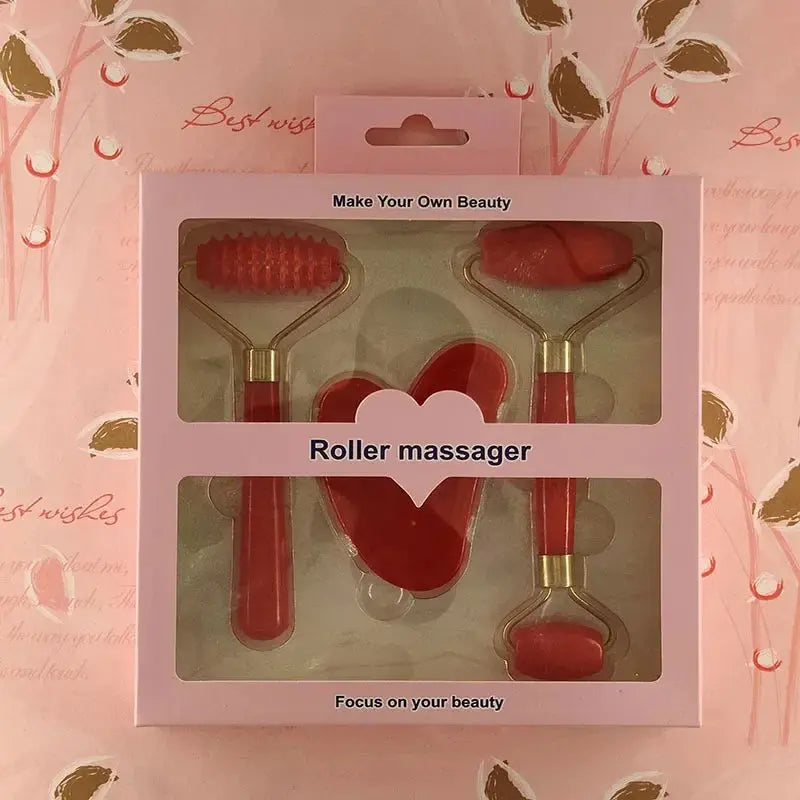 3Pcs Resin Facial Massager Massage Roller for Face Body Neck Eyes Guasha Scraping Board Anti-Wrinkle Beauty Skin Care Tools Nova Trendz