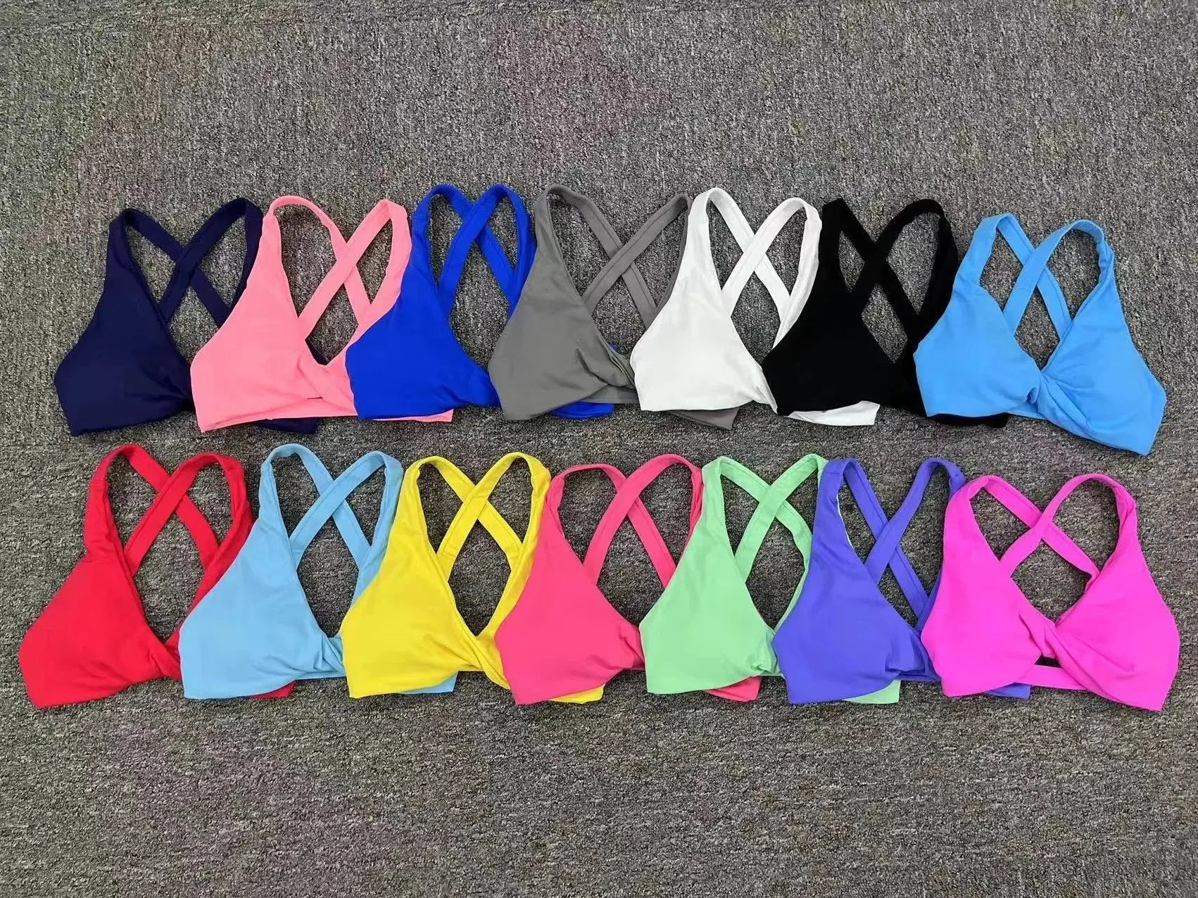 Sport Bra Women Seamless Gym Anti-sweat Breathable Yoga Shockproof Crop Top Fitness Push up Workout Underwear Blue Gray Red Pink - Nova Trendz