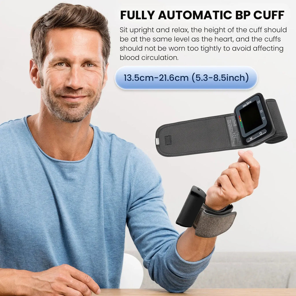 SEJOY Electronic Blood Pressure Monitor Wrist Cuff Tonometer Digital Sphygmomanometer Electronic BP Monitors Blood Meter Nova Trendz