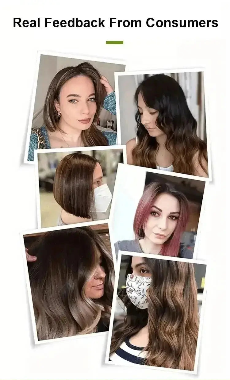 Pure Natural Herbal Hair Dye Shampoo Change Hair Color Cover Gray Hair White Hair Treatment Bubble Plant Hair Dye Hair Care Nova Trendz