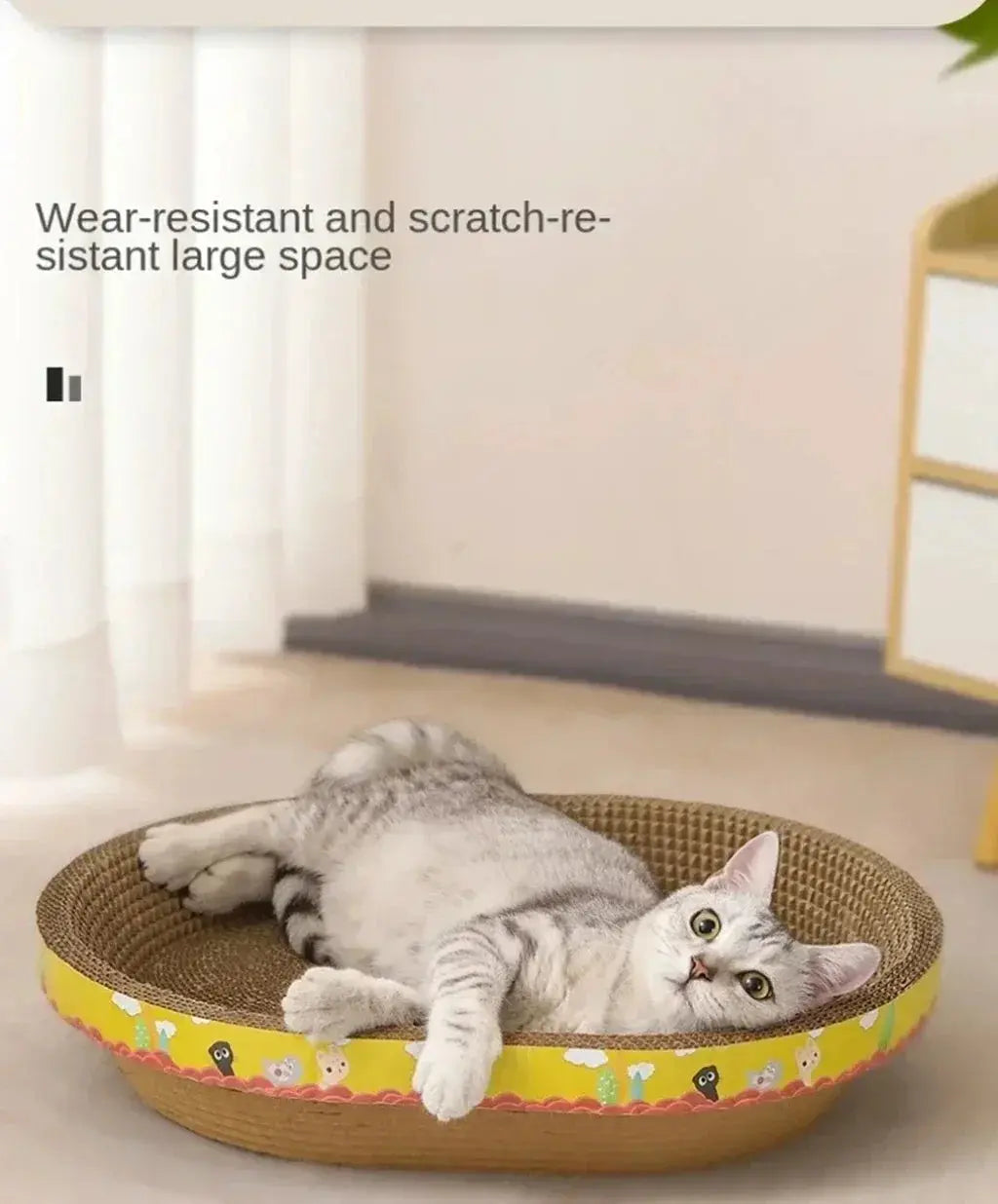 Cat Scratching Board Protect Furniture Grinding Claw Toys Oval Corrugated Paper Wear-resistant Cat Nest Cat Accessories - Nova Trendz