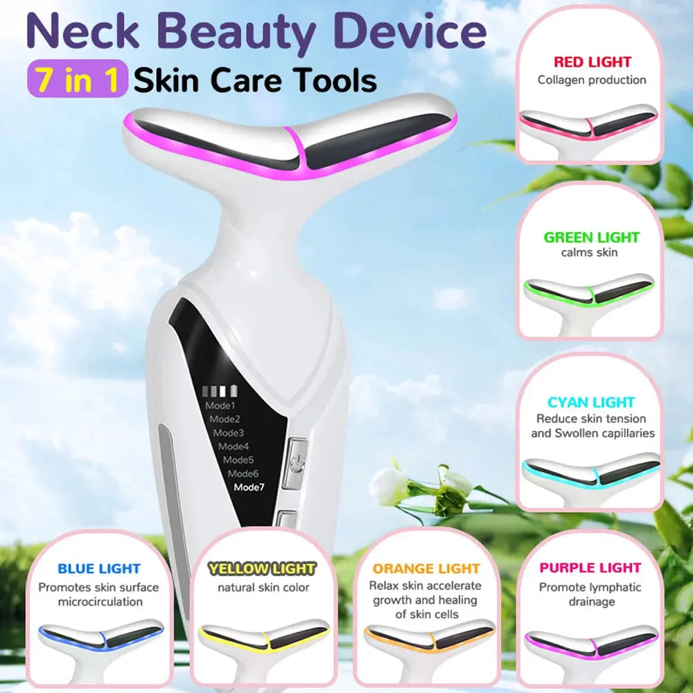 1PC Neck beauty instrument, face and neck massager, suitablefor women's home skin care Portable rechargeable skin lifting device Nova Trendz