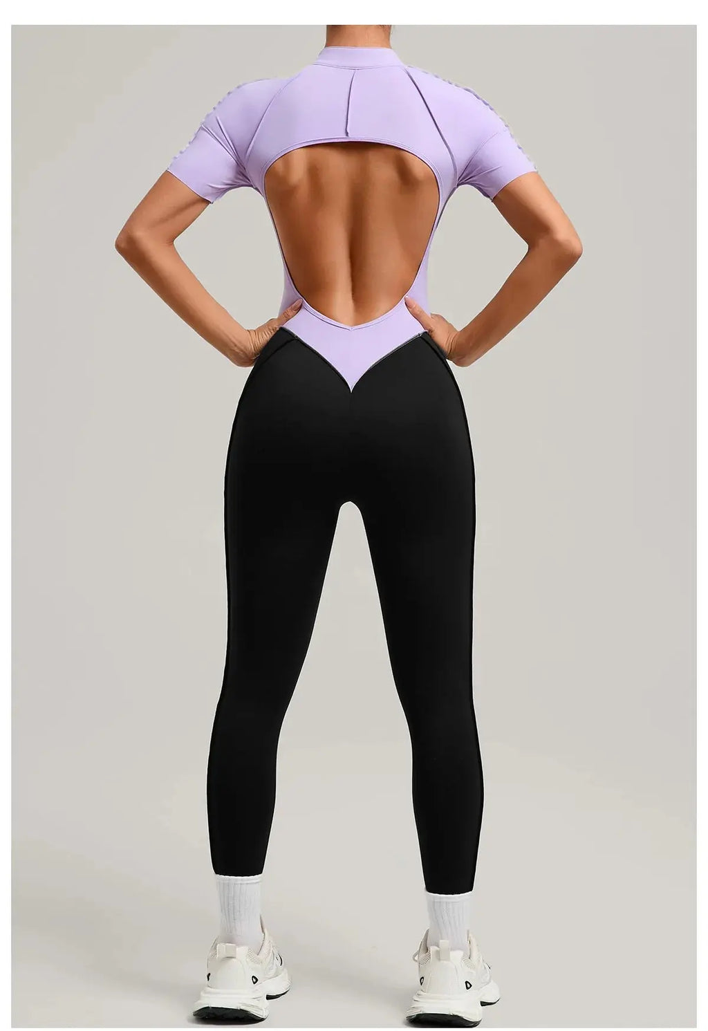 Yoga Bodysuit Short Sleeves Women's Tracksuits Gym Zipper Jumpsuits Sports Workout High-intensity Fitness One-piece Tights Suit - Nova Trendz