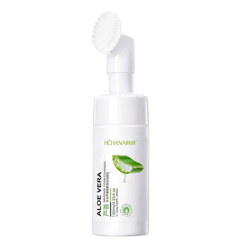 Aloe Vera Facial Cleanser Face Massage Cleaning Foam Cleansing Brush Moisturizing Acne Treatment Oil Control Blackhead Removal Nova Trendz