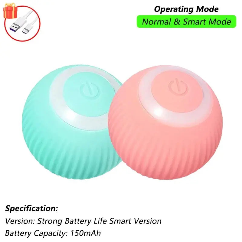 Cat Interactive Ball Toy, Automatic Rolling Ball with Tail, Rechargeable Smart Pet Interactive Toy, Intelligent Mouse for Cat - Nova Trendz