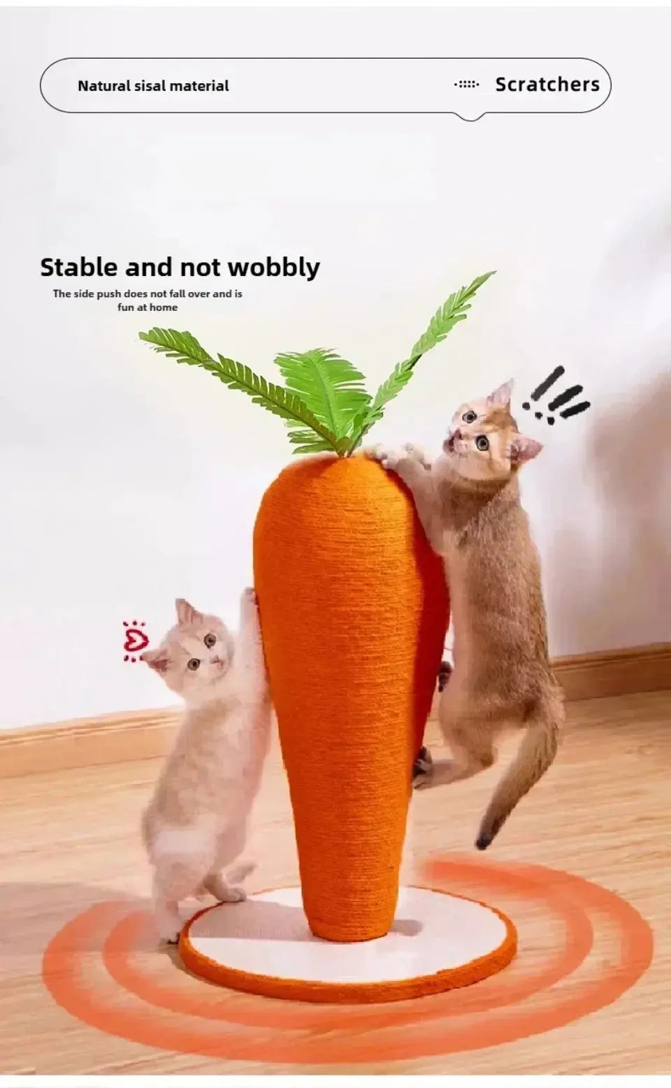Carrot Cat Tree Cute Cats Sisals Carrots Pet Supplies Post Home Crawling Frame Pets Cats Fun Toys Sisal for Cat Scratching Rack Nova Trendz