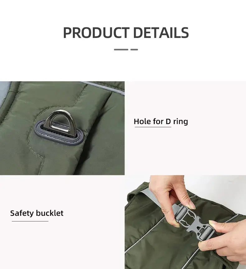 Dog Clothes Luxury Winter Jacket for Small Medium Large Dogs Waterproof Soft Padded Warm Pet Coat Safety Reflective  Dog Outfit - Nova Trendz