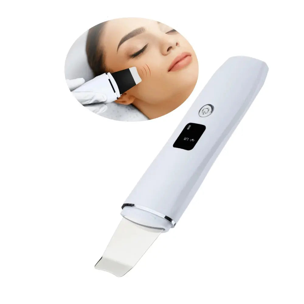 Skin Scrubber Ultrasonic Facial Machine for Home Use Spatula for Blackhead Remover Shovel Peeling Pore Cleaner Face Lift Massage - Nova Trendz