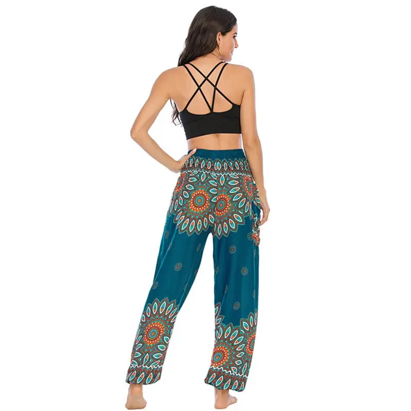 Yoga Pants Women Hippie Harem Printed Leggings Boho High Waisted Pantalone De Mujer Cintura Alta Calca Feminina Beach - Nova Trendz