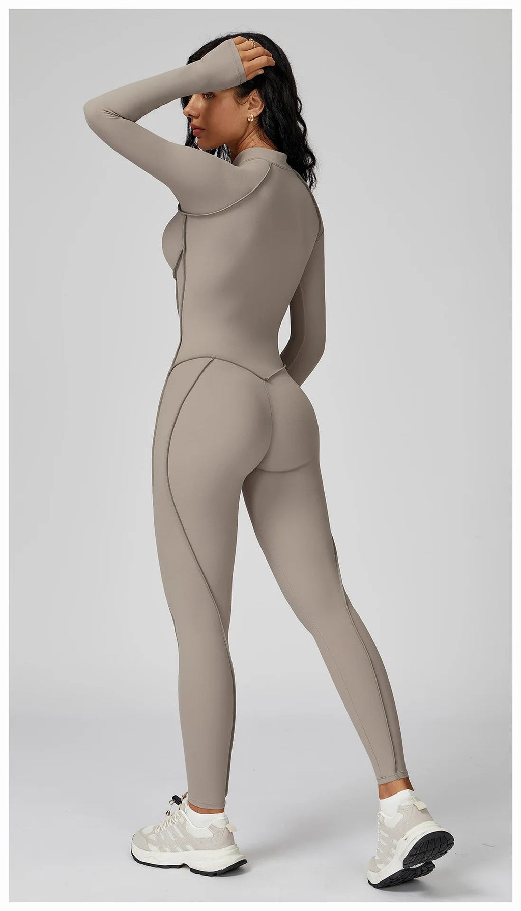 Yoga Bodysuit Long Sleeved Women's Tracksuits Gym Zipper Jumpsuits Sports Workout High-intensity Fitness One-piece Tights Suit Nova Trendz