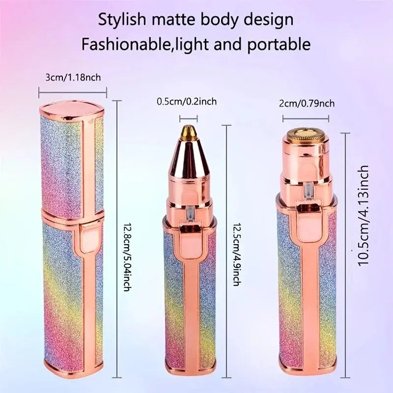 Starry Sky 2-in-1 USB Charging Shaver Portable Shaver Painless Automatic Eyebrow Shaving Facial Hair Removal for Women Beauty Nova Trendz