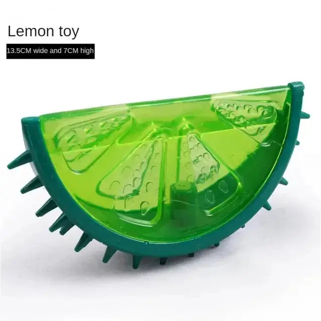 Pet Cooling Chew Toy Reusable Dog Cat Toy Teething Summer Cooling Watermelon Pineapple Lemon Durable Ice Frozen Fruit Shape Toys - Nova Trendz
