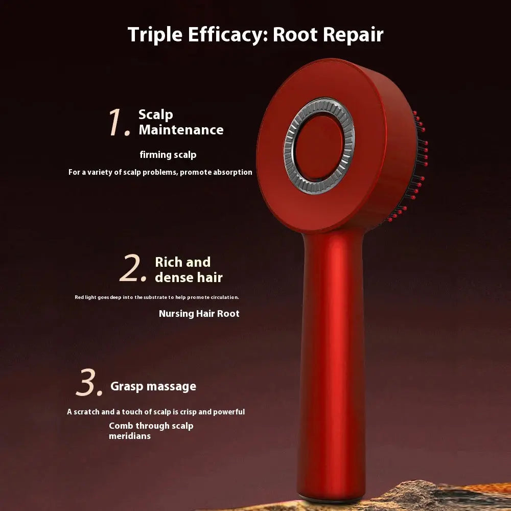3 Modes Electric Vibration Massage Comb Red Light Therapy Hair Growth Massage Scalp Brush Oil Liquid Applicator Head Massager - Nova Trendz