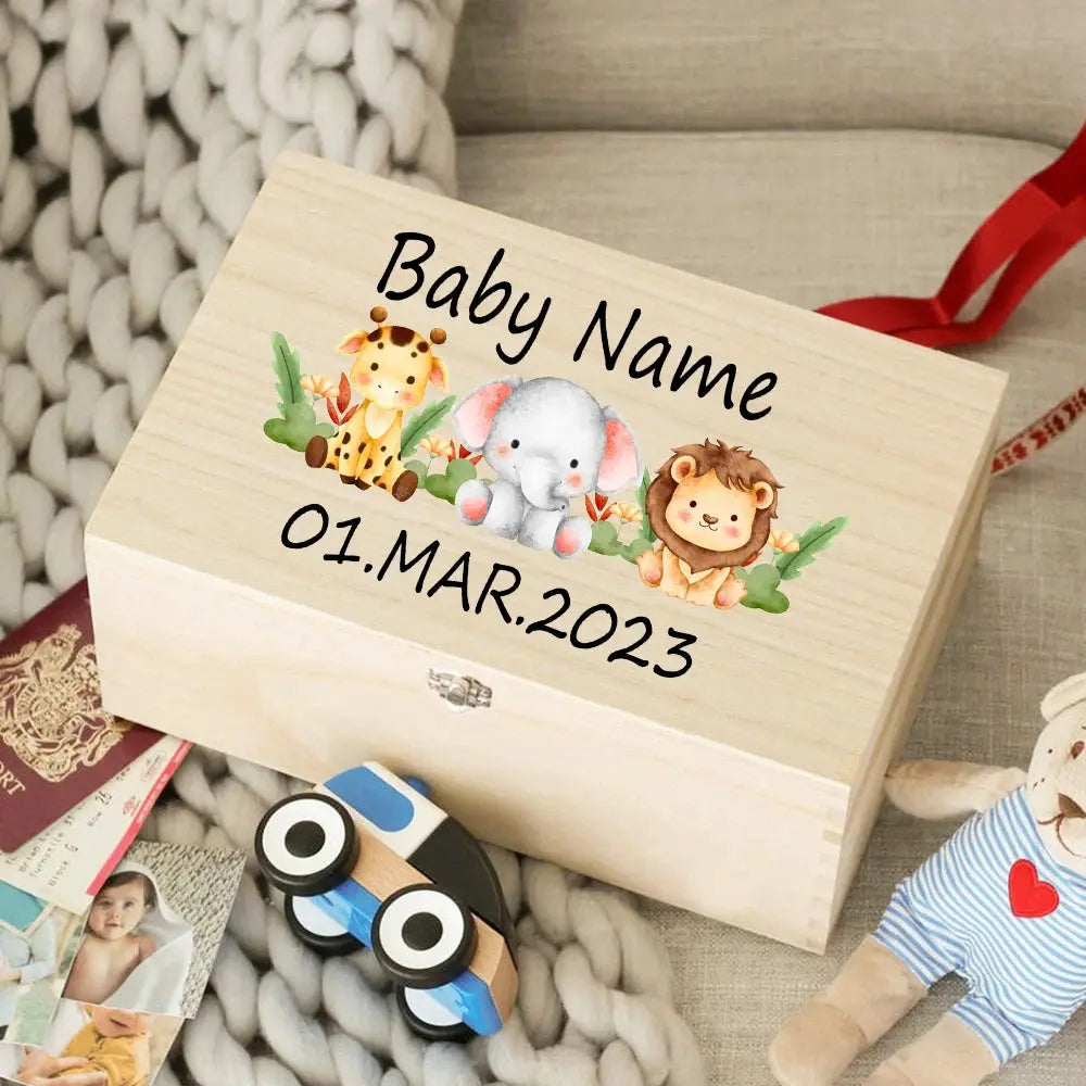 Custom Baby Wooden Memory Box Newbron Shower Gift Personalized Infant  Keepsake Box Baby Birth Stats Box Umbilical Cord Box Nova Trendz