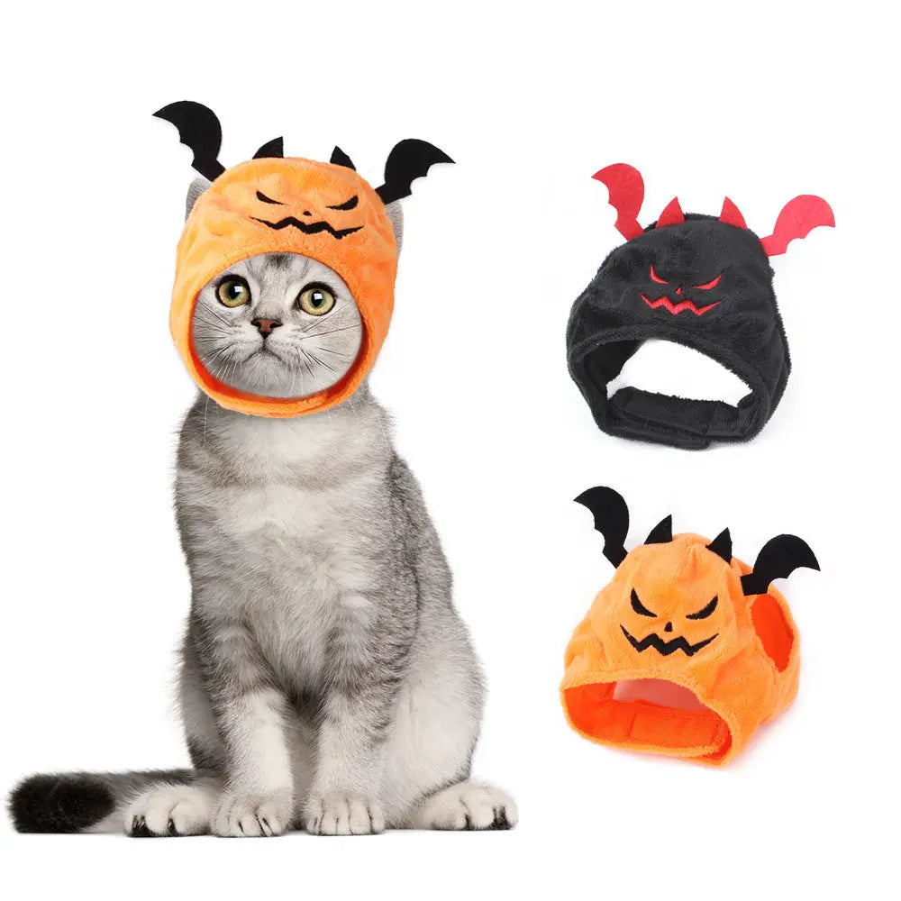 Pet Halloween Dog Cat Costume Dog Cat Costumes for Small Dogs Cosplay Bat Headgear Cat Hat Cat Headgear Pet Supplies Nova Trendz