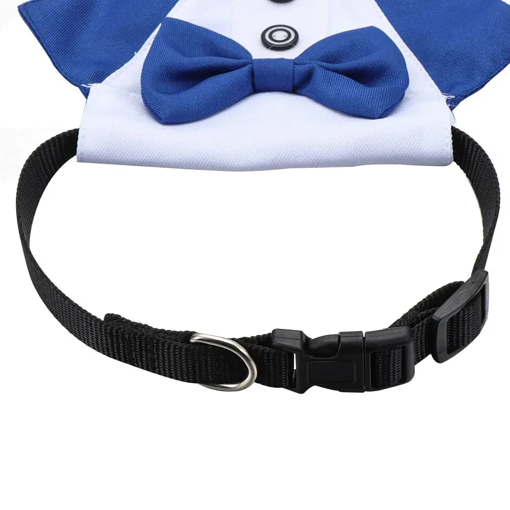 For Large and Medium Dogs Tuxedo Dog Suit and Bandana Set Dogs Tuxedo Suit Dog Prince Bow Tie Shirt Formal Dog Weeding Attire Nova Trendz