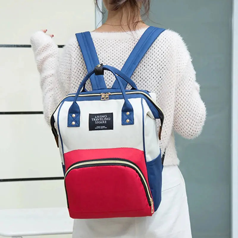Large Capacity Canvas Mummy Bag Multifunctional Baby Bottle Thermal Insulation Travel Storage Bag Fashion Mummy Bag Hanging Bag Nova Trendz